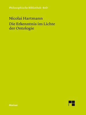 cover image of Die Erkenntnis im Lichte der Ontologie